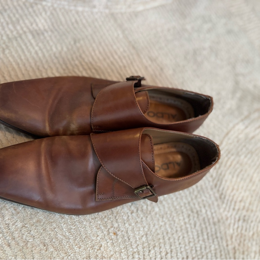 Aldo Brown Leather Oxfords Classic Dress Shoes